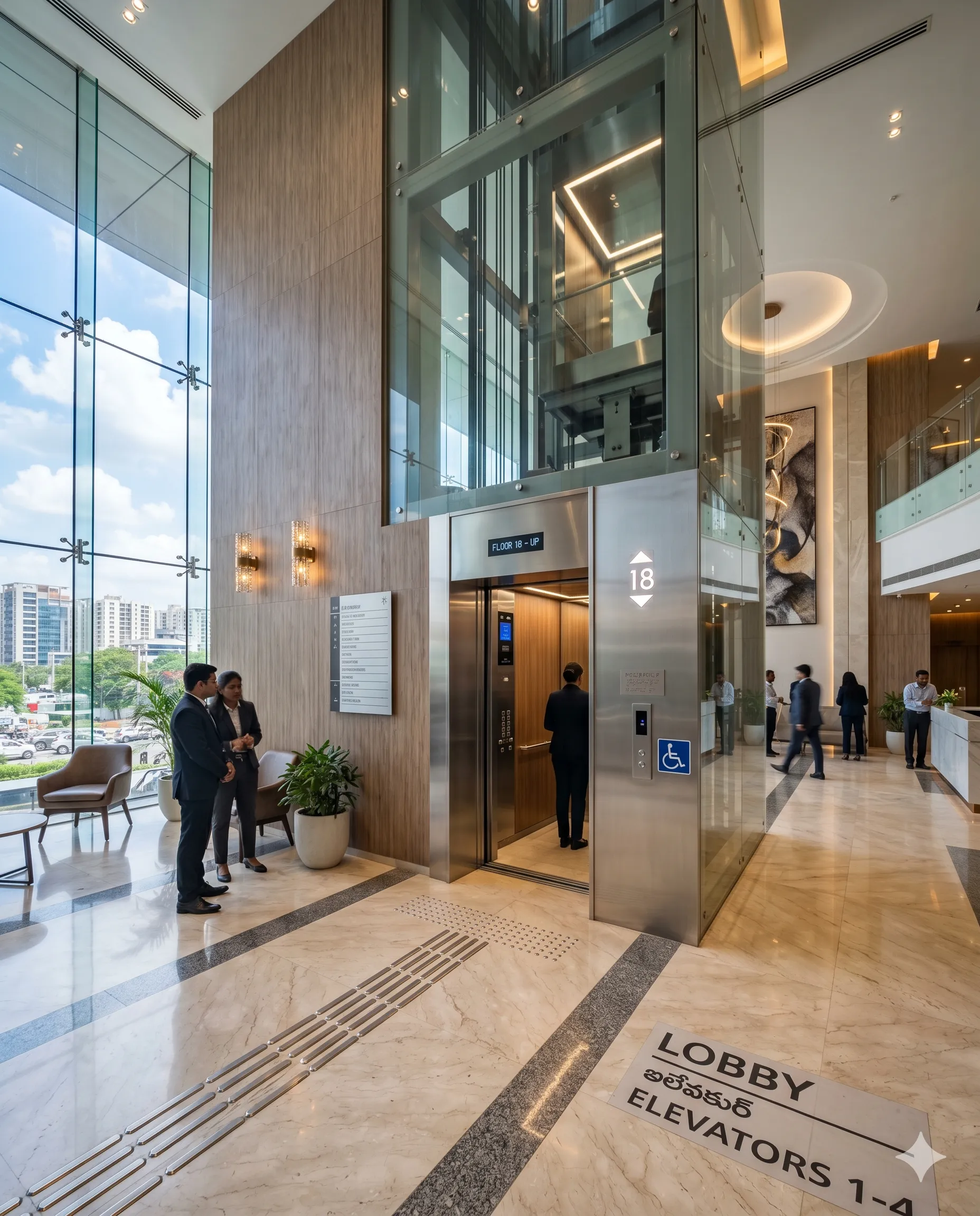 Traction elevators for apartment buildings